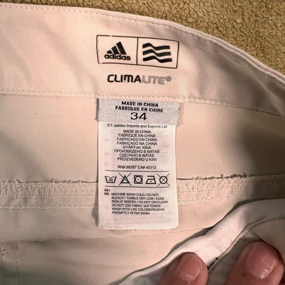 Adidas Men's Clima-lite Performance Golf Chino Shorts Beige Tan Color, Size 34. - Picture 7 of 9
